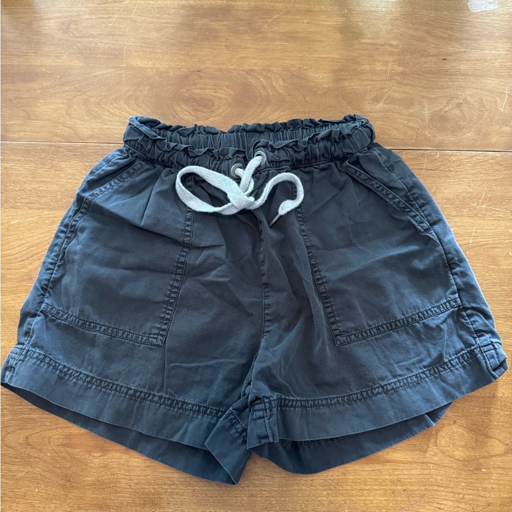 Aerie Black Cargo Shorts with Drawstring Waist